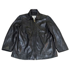 Vintage LNR Genuine Leather Jacket Gorgeous Supple Size Small Petite Y2K
